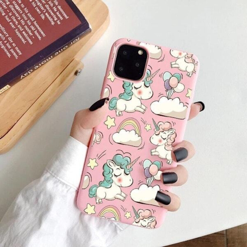 iPhone 15, Pro & Max case unicorn pink balloon rainbow