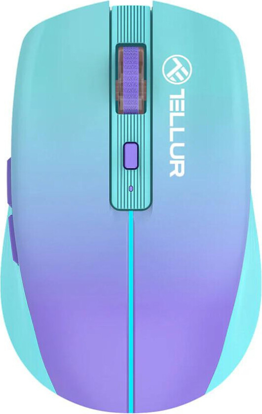 Silent Click Trådløs Mus - 1600 DPI, 6 Knapper - Blå