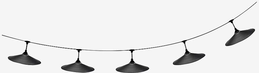 Lyslenke Flex Out, inkl. 5 stk skjermer, Svart