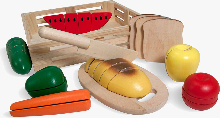 Melissa & Doug Lekemat med Kniv & Skjærefjøl 25 Deler - Lekemat & Kaker - Tre