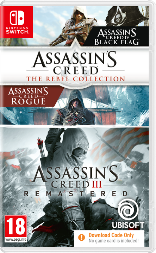Assassin's Creed Bundle: The Rebel Collection + Assassin's Creed III (Code in a Box) - Nintendo Switch - Action