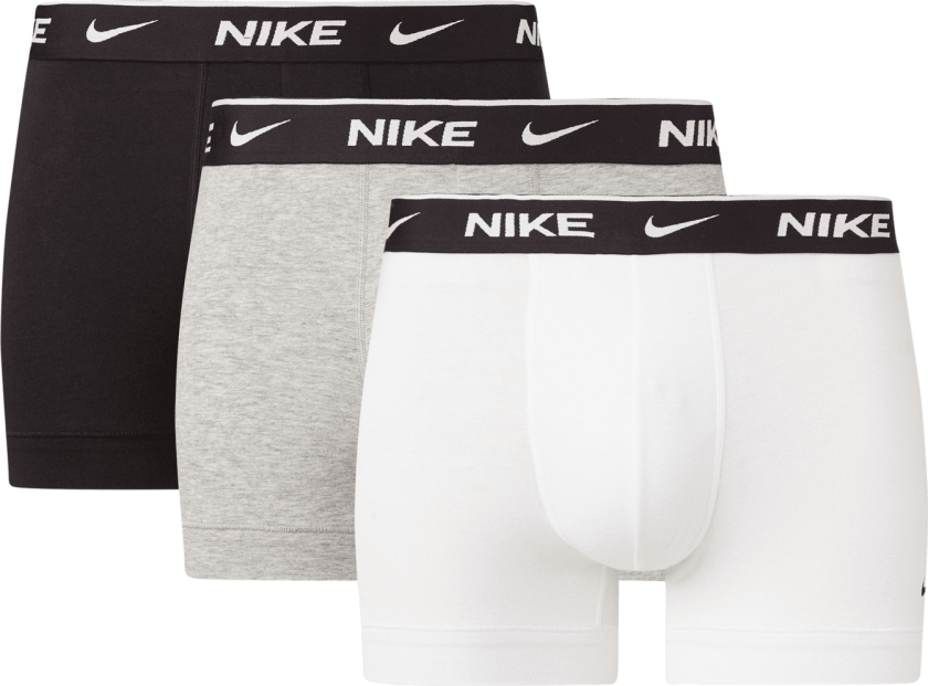 3Pk Boxer Trunk, boxer, herre Blk/Gry/Wht