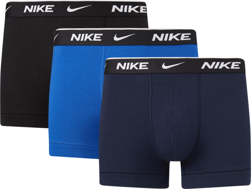 3Pk Boxer Trunk, boxer, herre Blk/Nvy/Blu