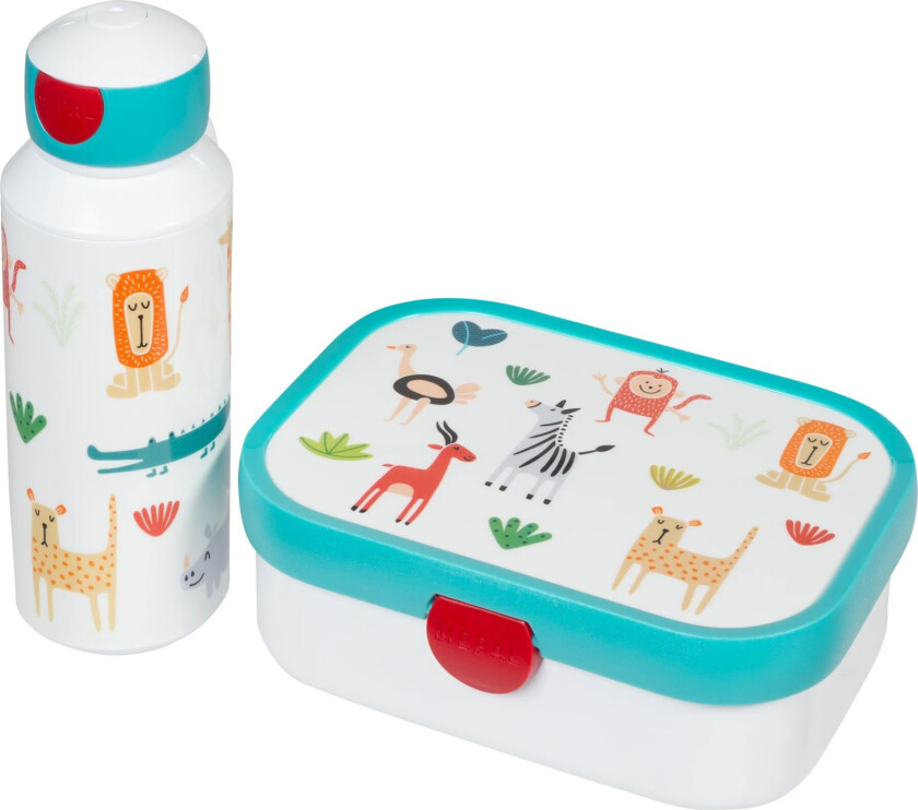 Campus animal flaske + matboks set White