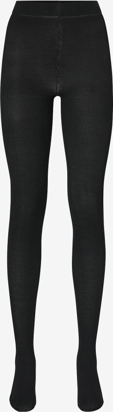 Tightser i merinoull - Svart