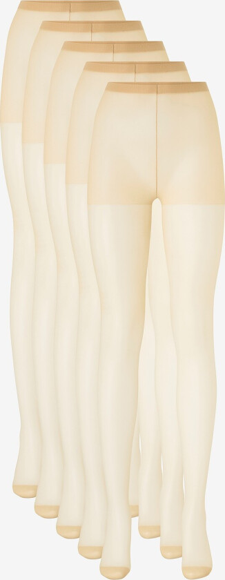 Strømpebukse 5-pakning 20 den - Natur