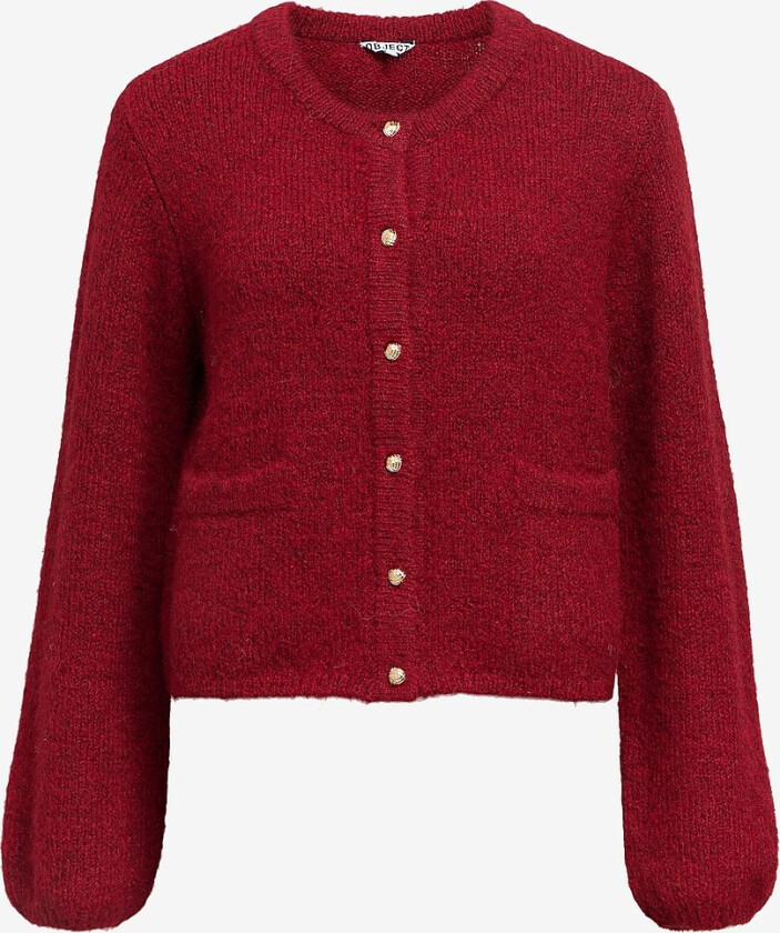 Kardigan objSaggia RE L/S Knit - Rød