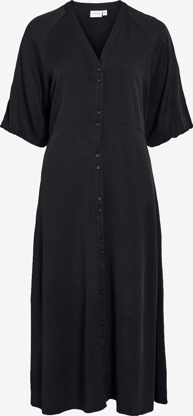 Midikjole viSuvita V-neck 2/4 Midi Dress/ln - Svart