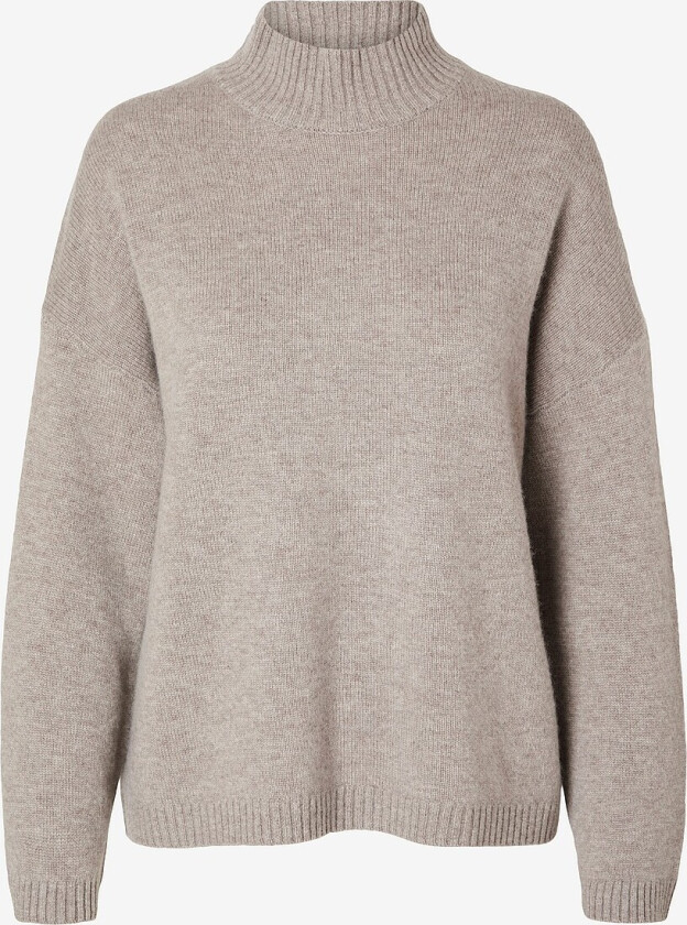 Pullover slfCille Cashmere Blend High Neck N - Natur