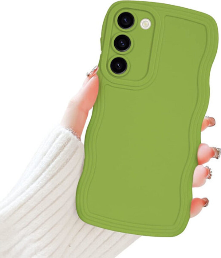 Samsung Galaxy S23 Plus telefondeksel for jenter kvinner, Søt krøllete bølgeform ramme Flytende silikon Fleksibel myk støtsikker kamerabeskyttelse støtfangerdeksel