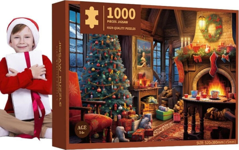 Adventskalender puslespill 1000 brikker Julkalender puslespill Nedtellingskalender Nedtellingsboks Puslespill for voksne barn A
