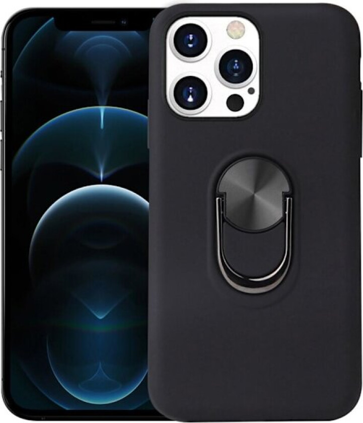 iPhone 13 Pro Max Hybrid Deksel Med Fingerring - Svart