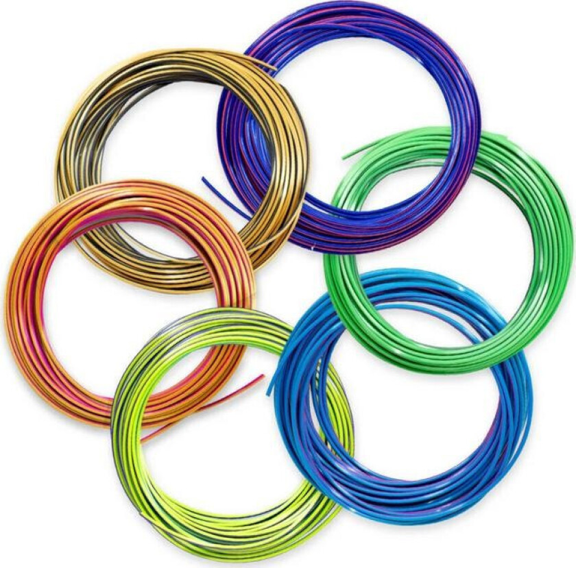 Flow PLA Filament Refills til 3D Pen - 6 Fargekombinasjoner)
