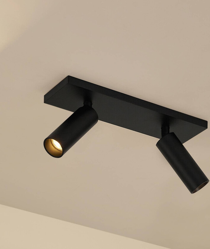 Downlight Brinja Slim, svart, 2 lyskilder GU10 MR11