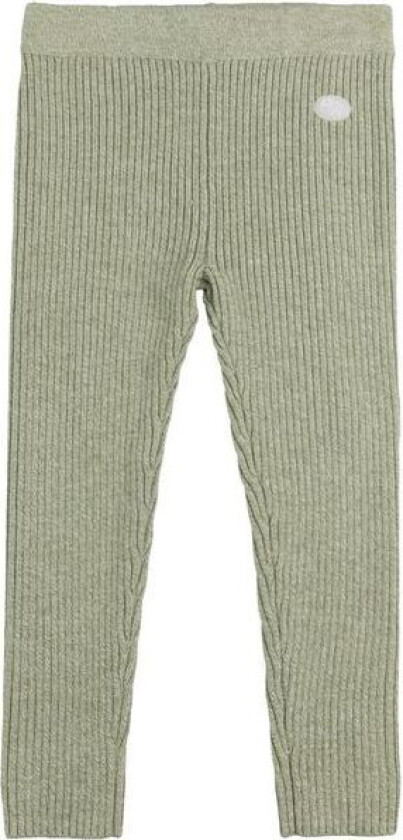 ribbet ullbukse til barn, lys mose