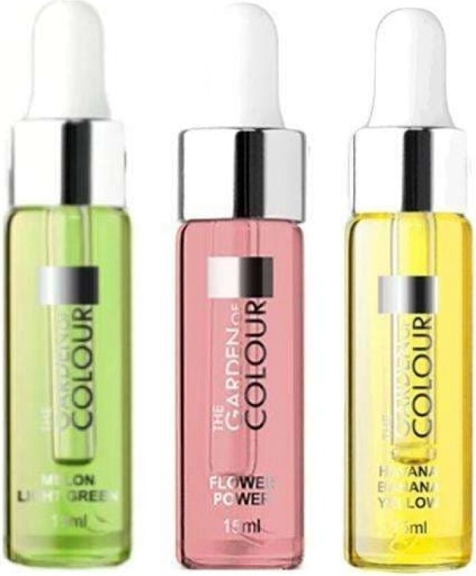 3-pakning - Cuticle Oil - Melon, Blomst, Banan - 15ml