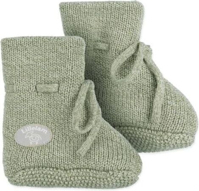 Classic tøfler i merinoull, Lys mose