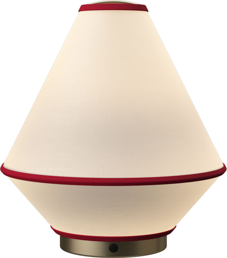Tafta portabel bordlampe, rød/off-white