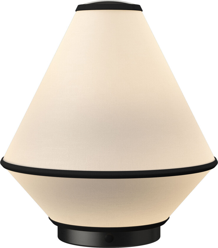 Tafta portabel bordlampe, svart/off-white