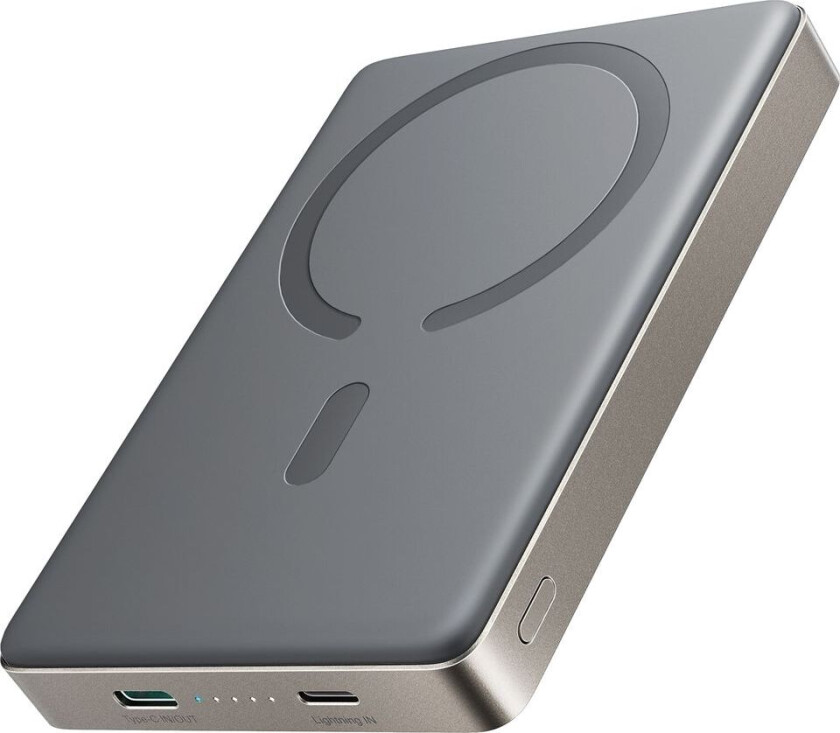 Ultratynn Magnetisk Powerbank 10000mAh, 20W - Titan