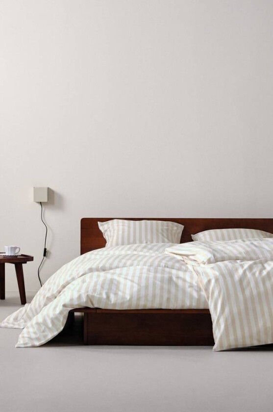 sengesett enkeltseng - økologisk Lys sand/hvit