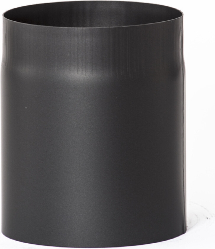 Røkrør ø125x150 sort lakk 1,2mm varmebestandig