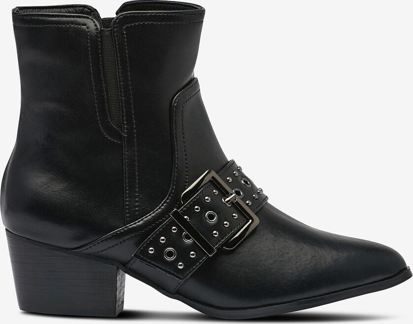 Boots fJane Leather Short - Svart