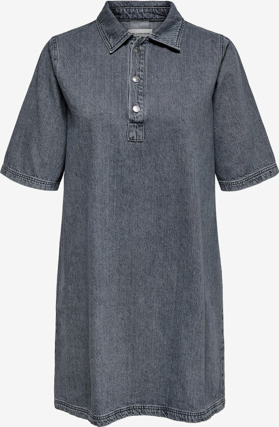 Denimkjole carGry S/S Knee Dress Dnm Azg - Grå