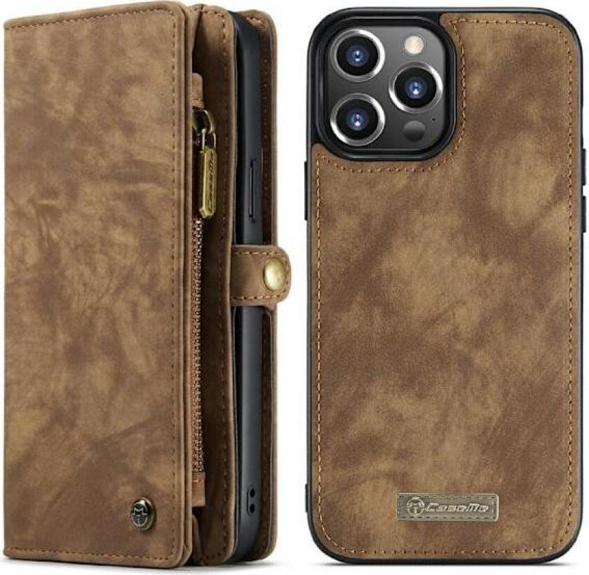 CASEME iPhone 13 Pro Retro Lommebok-deksel - Brun