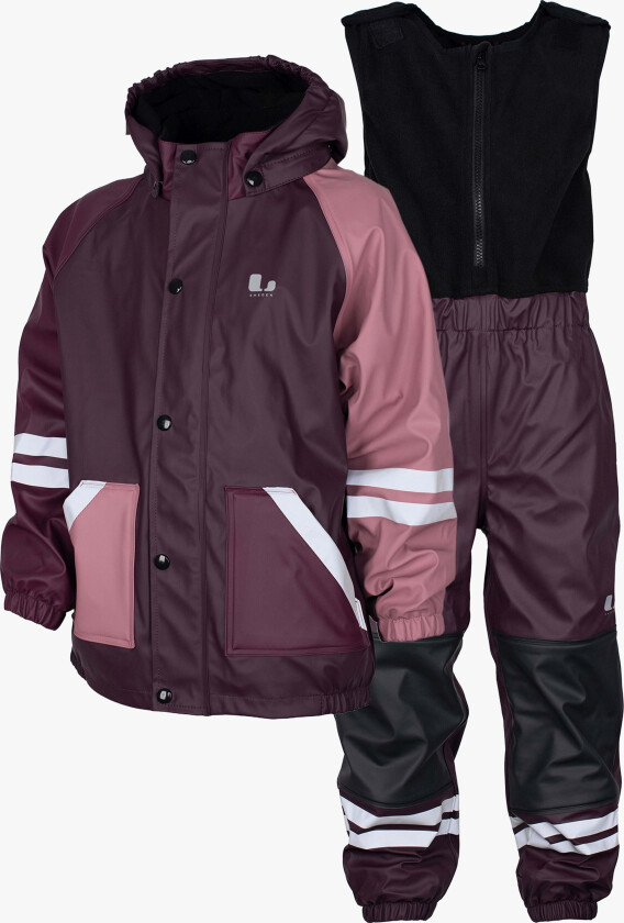 Fagerhult Fôret Regnsett, Plum/Dry Rose, 140 - Regntøy - 100% Polyester