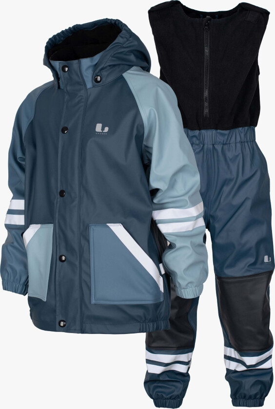 Fagerhult Fôret Regnsett, Iron Blue/Blue, 110 - Regntøy - 100% Polyester