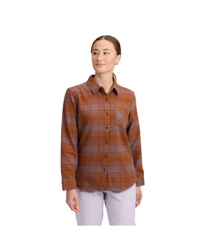 Women's Project Flannel Shirt Dark Mauve-clay