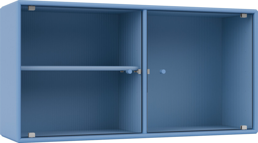 Ripple I Vitrine Cabinet 154-Azure 04 Suspension Rails - Skap og vitrineskap - Peter J. Lassen - Blå - Glass/Tre