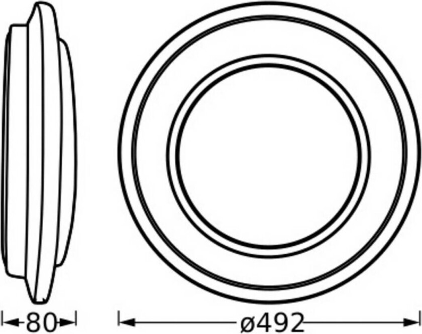 OSRAM LED-taklampe ORBIS BERLIN, svart, Ø 49 cm, metall