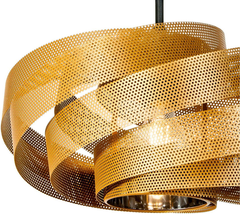 Taklampe Vento, svart/gull, metall, Ø 40 cm, E27