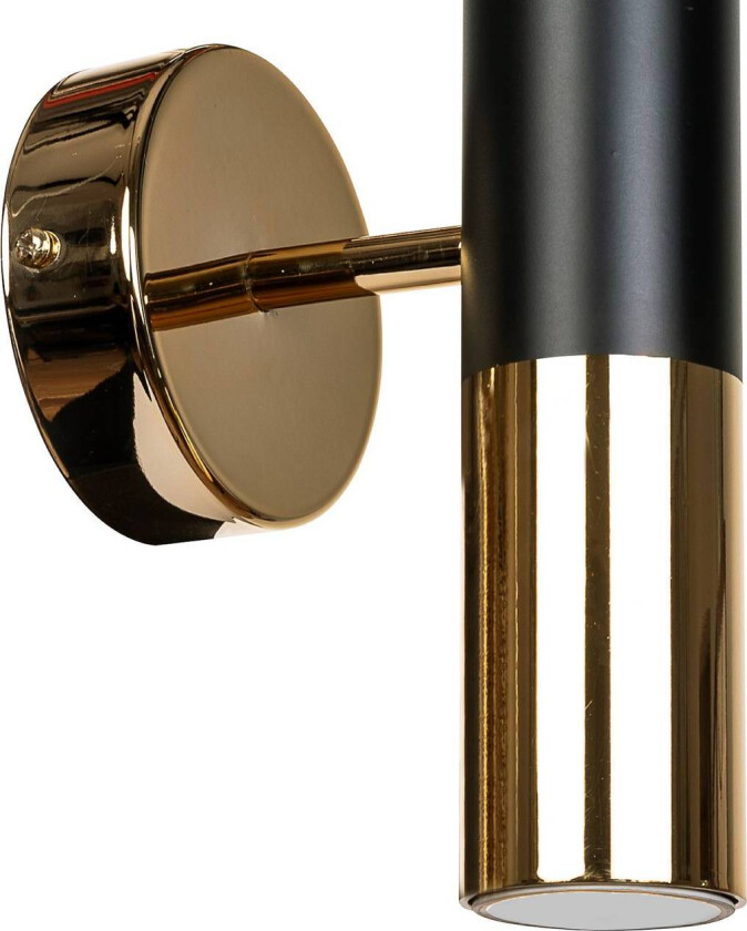 Vegglampe Orino, svart/gull, metall, GU10