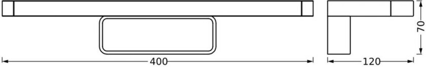 OSRAM LED-vegglampe ORBIS DISC BAR, krom, 40 cm, IP44, CCT