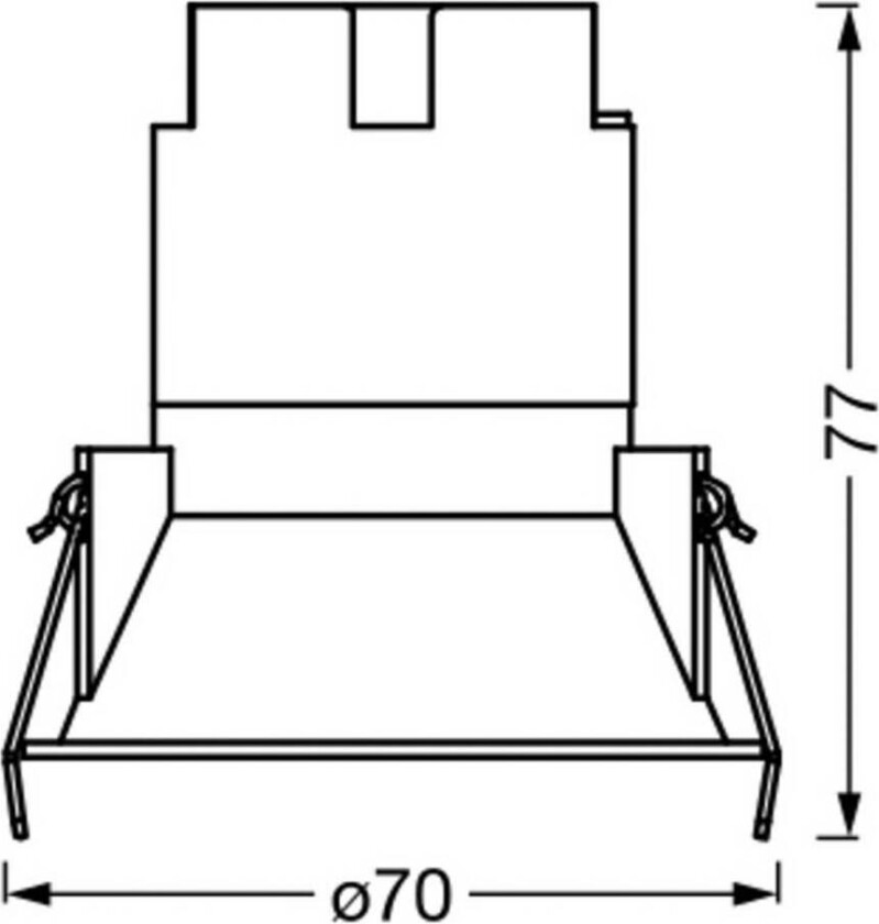 OSRAM LED innfelt spot TWIST, hvit/sølv, 830, Ø 7 cm, metall