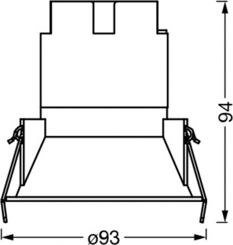OSRAM LED innfelt spot TWIST, hvit/svart 830 Ø 9,3 cm metall