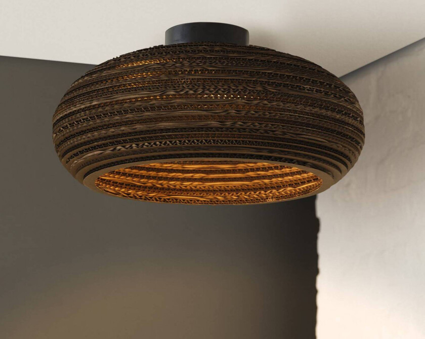 OSRAM taklampe DROP, brun, Ø 40 cm, bølgepapp, E27