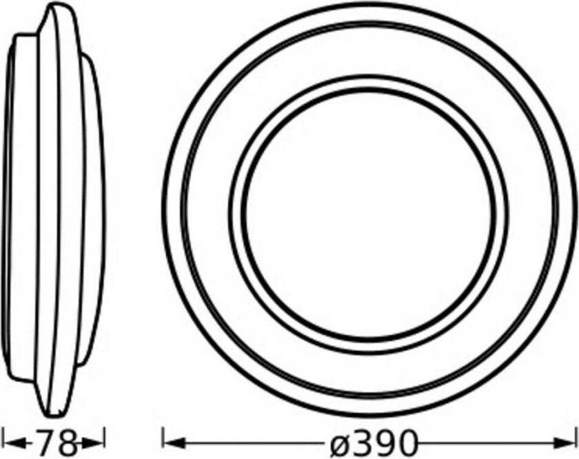 OSRAM LED-taklampe ORBIS BERLIN, svart Ø 39 cm metall