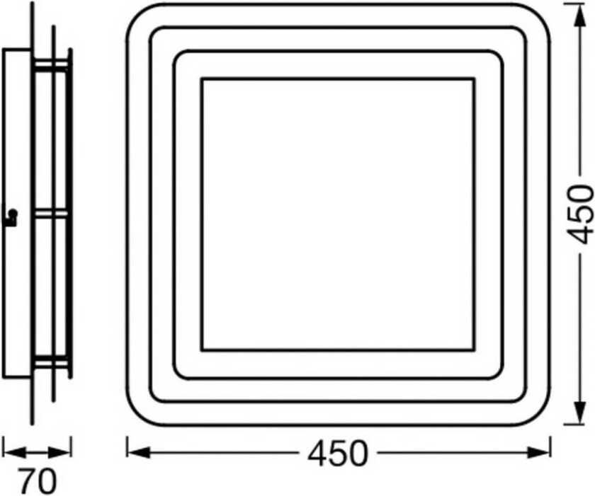 OSRAM LED-taklampe ORBIS SPIRAL LAYER, hvit, 45 x 45 cm