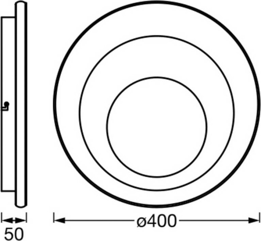 OSRAM LED-taklampe ORBIS SPIRAL ROUND Ø 40 cm hvit opp/ned