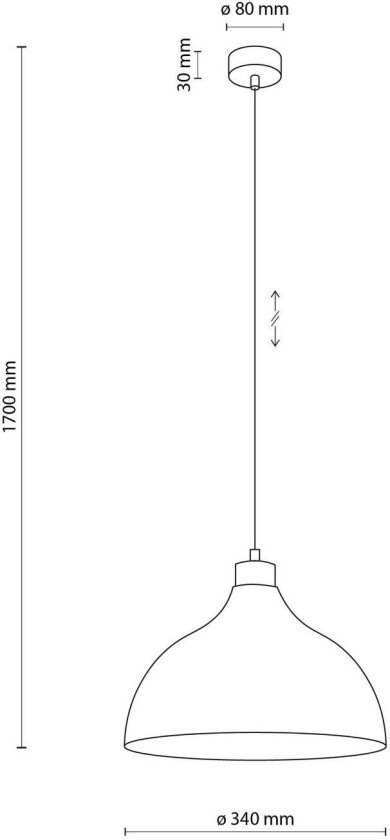 Cap hengelampe, sandfarget, metall, Ø 34 cm, E27