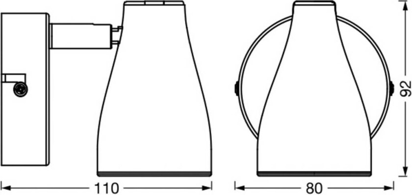 OSRAM downlight PEAR, hvit, 1 lyskilde, GU10-LED 2700 K