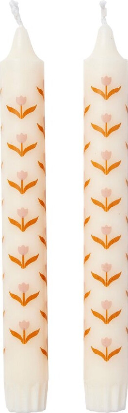 Bilde av Tulip kronelys 2-pk White-soft pink