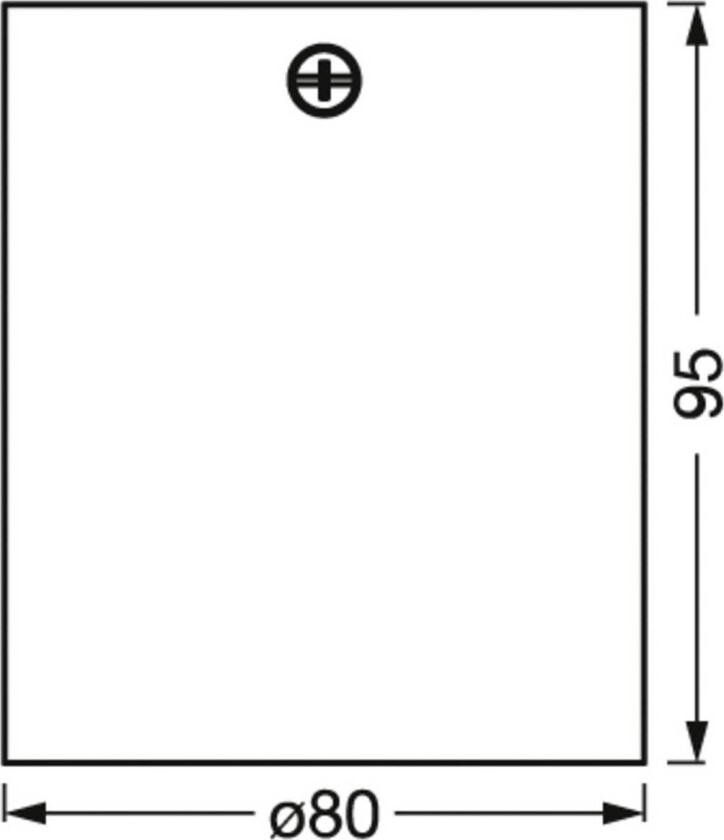 OSRAM downlight ROUND, hvit, Ø 8 cm, metall, GU10