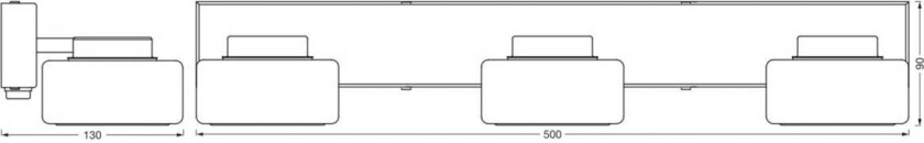 OSRAM LED-vegglampe ORBIS FLAME, svart, 3 lyskilder, CCT IP44