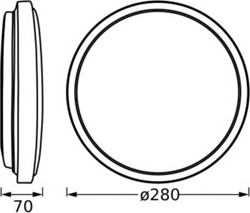 OSRAM LED-taklampe ORBIS LONDON, svart, Ø 28 cm, metall