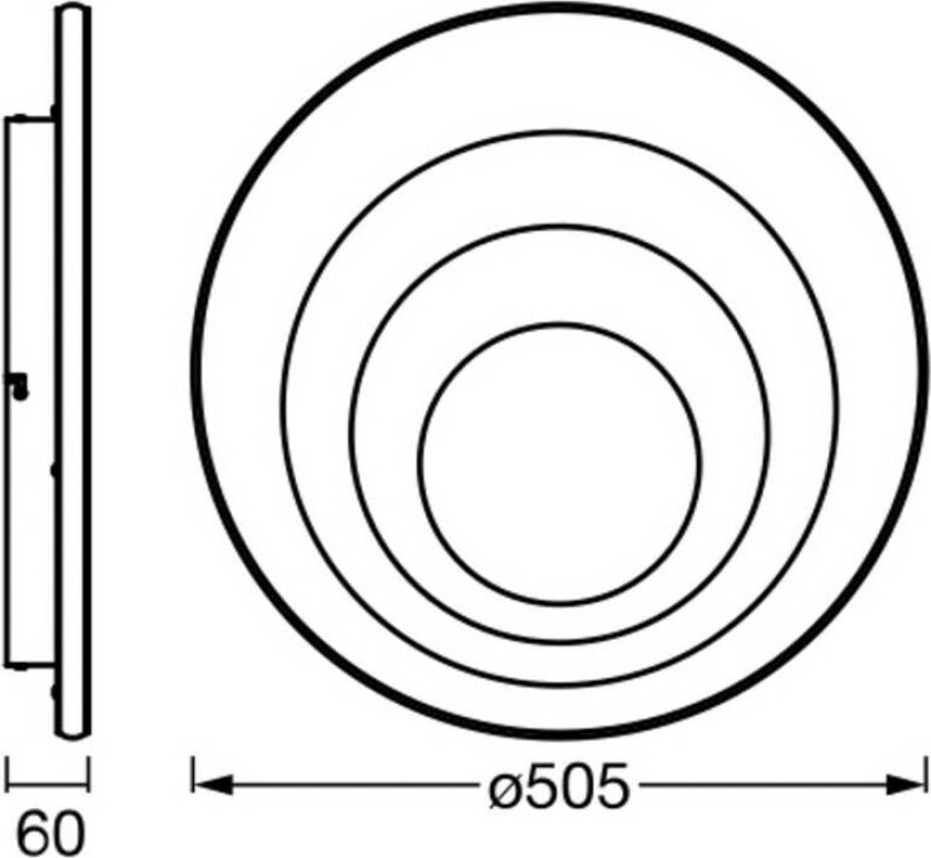 OSRAM LED-taklampe ORBIS SPIRAL ROUND Ø 52 cm hvit opp/ned